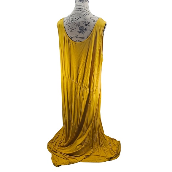 Jessica London Dresses & Skirts - Women's Sleeveless Maxi Dress Flowy Gown‎ Mustard Yellow Boho Chic